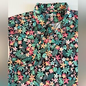 Chubbies Performance Polo The Boomerang Shirt Floral Green Mens Size M